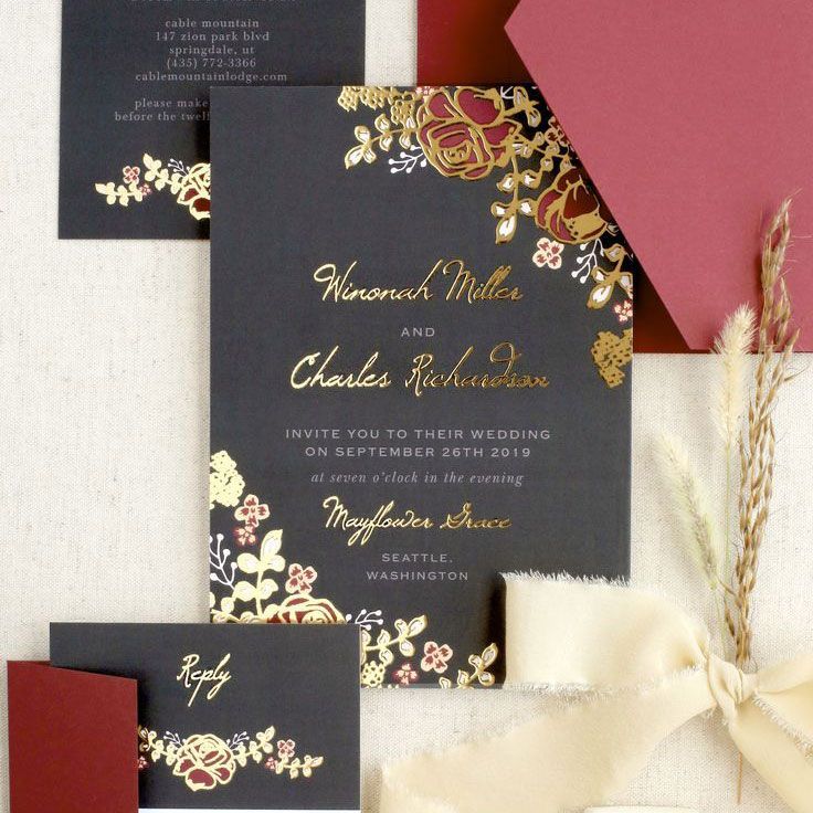Wedding Invitation with other stationary included from Basic Invite